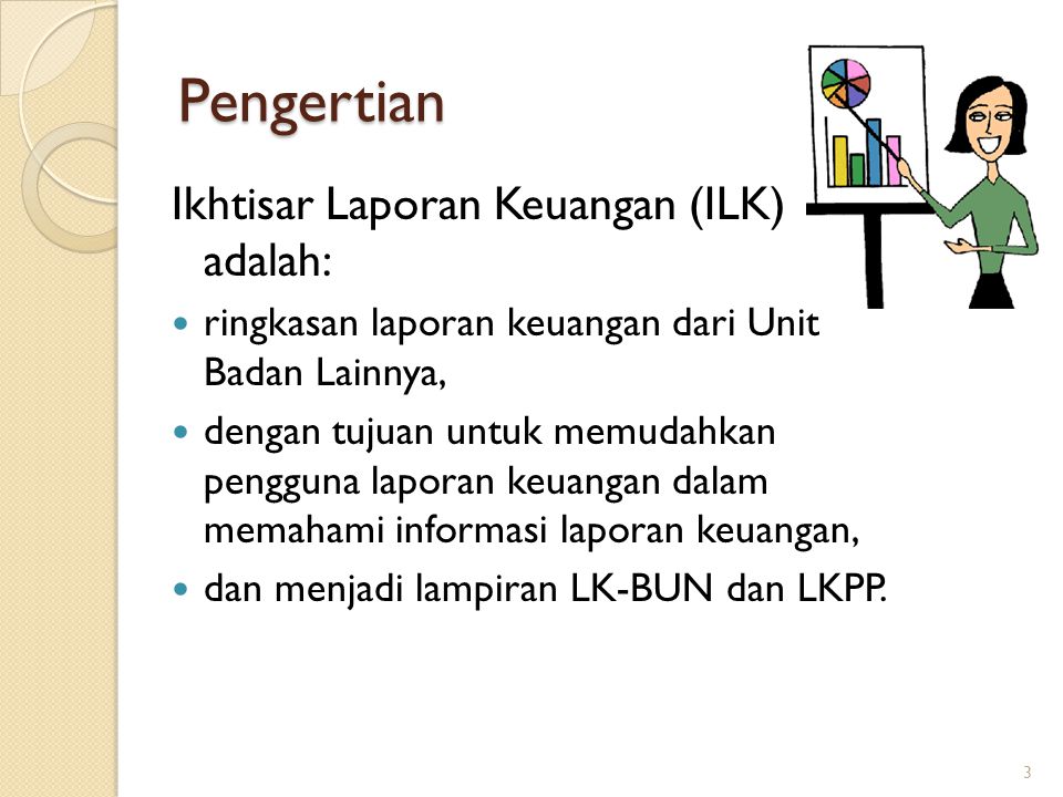 Pengertian Ikhtisar Laporan Keuangan (ILK) adalah: