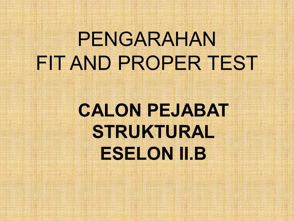 Contoh Soal Fit And Proper Test Berbagi Contoh Soal