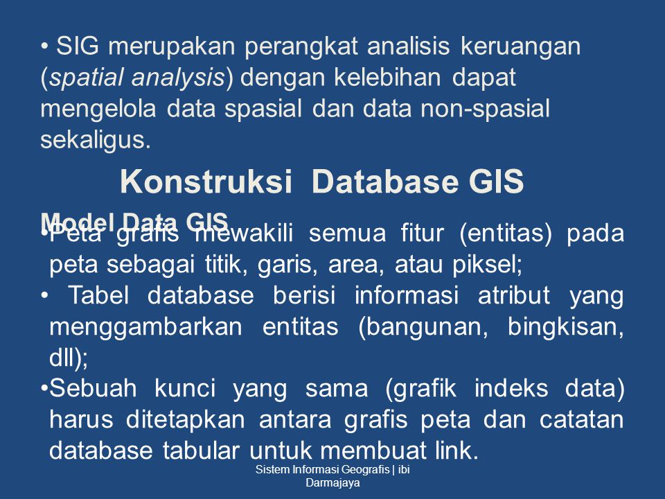 Konstruksi Database GIS