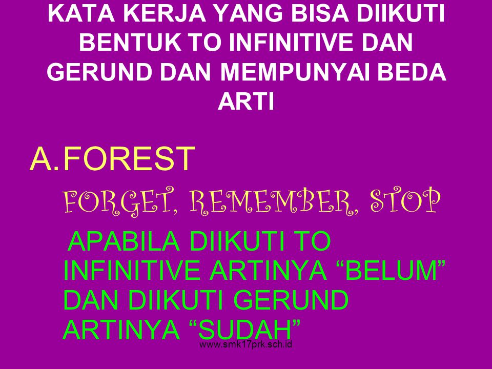 FOREST FORGET, REMEMBER, STOP