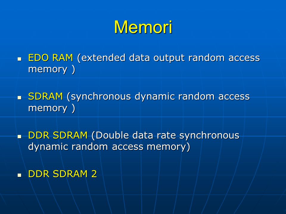 Memori EDO RAM (extended data output random access memory )