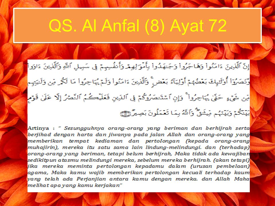 QS. Al Anfal (8) Ayat 72