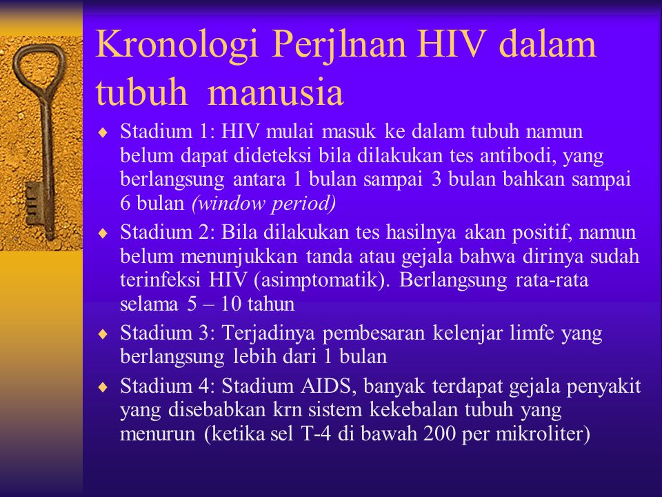 Kronologi Perjlnan HIV dalam tubuh manusia