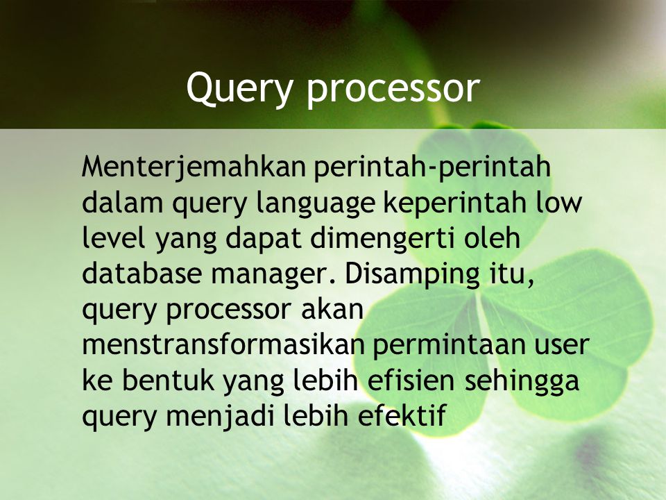 Query processor
