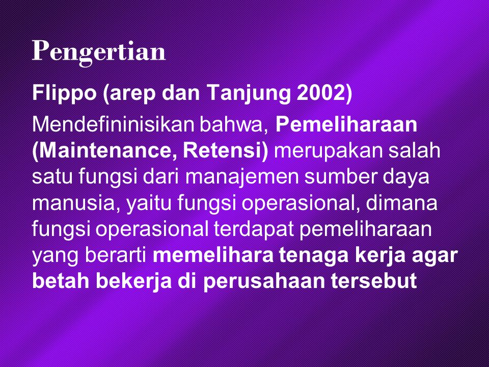Pengertian Flippo (arep dan Tanjung 2002)
