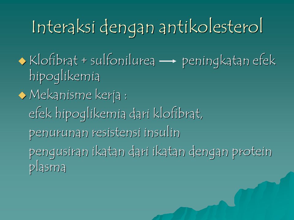 Interaksi dengan antikolesterol