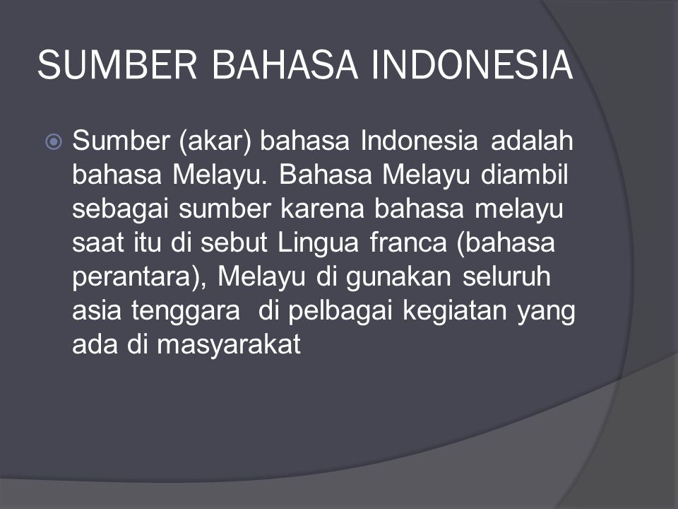 SUMBER BAHASA INDONESIA