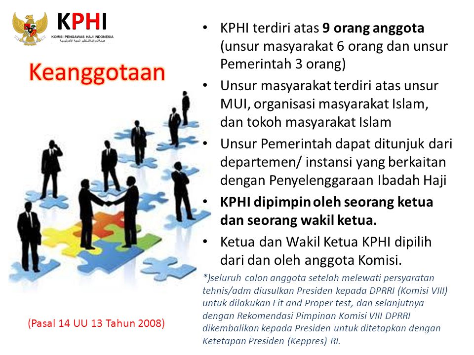 KPHI KPHI terdiri atas 9 orang anggota (unsur masyarakat 6 orang dan unsur Pemerintah 3 orang)