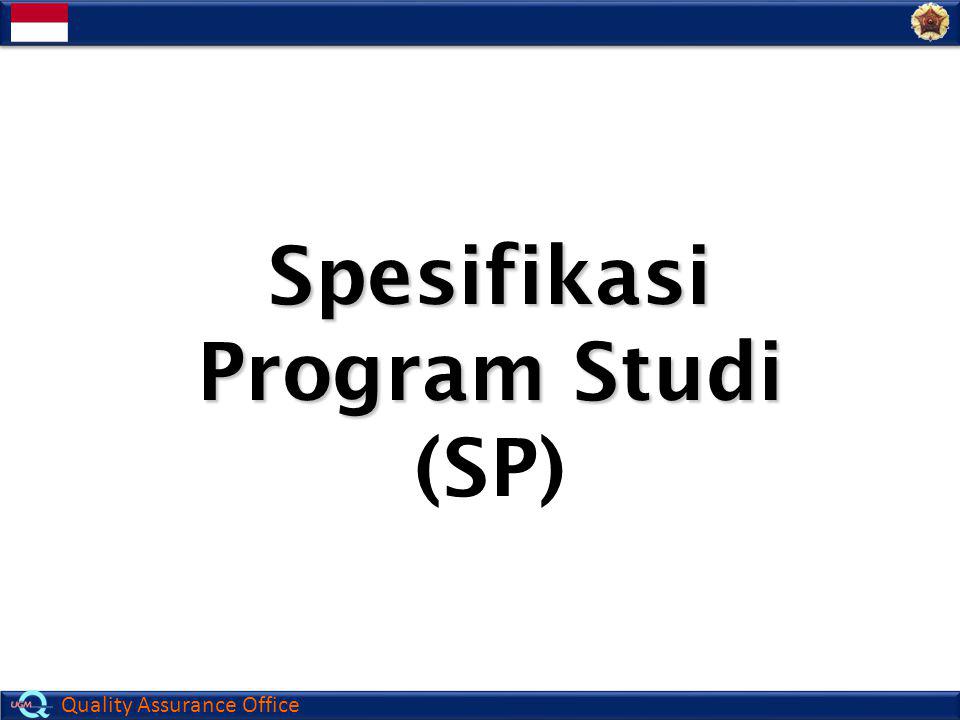 Spesifikasi Program Studi (SP)