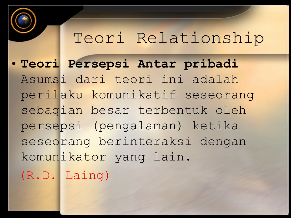 Teori Relationship