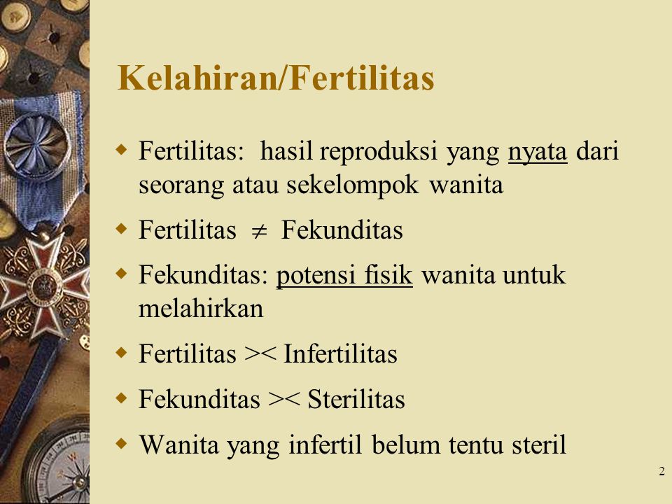 Kelahiran/Fertilitas