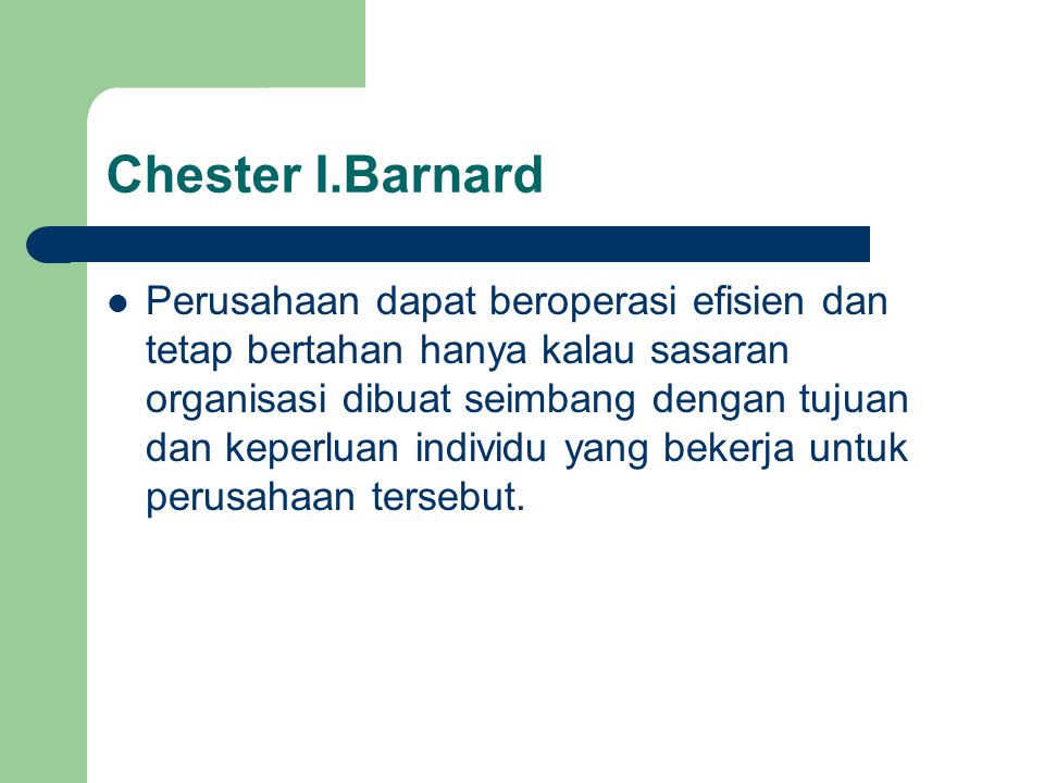 Chester I.Barnard