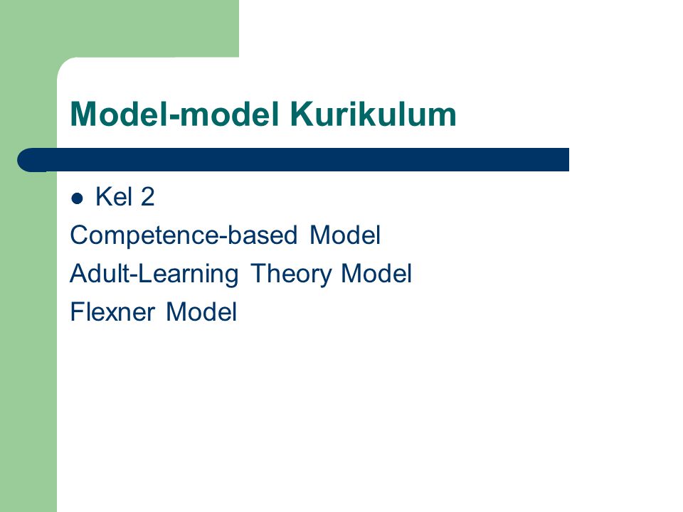 Model-model Kurikulum