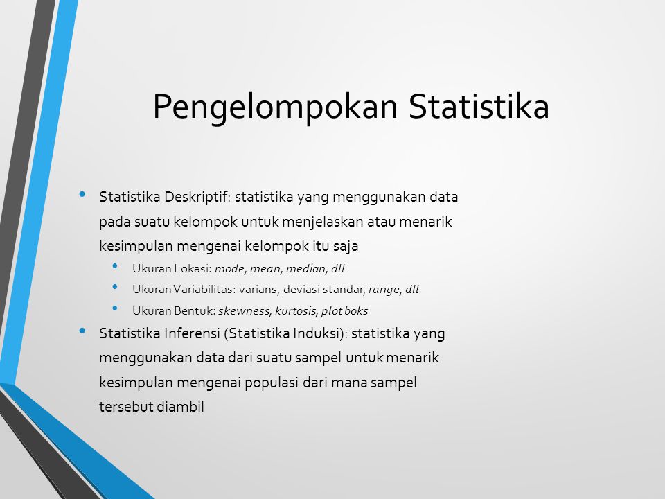 Pengelompokan Statistika