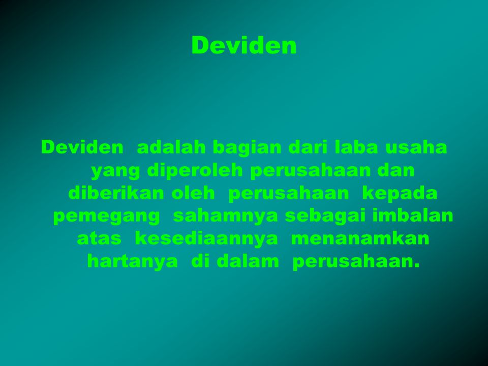 Deviden
