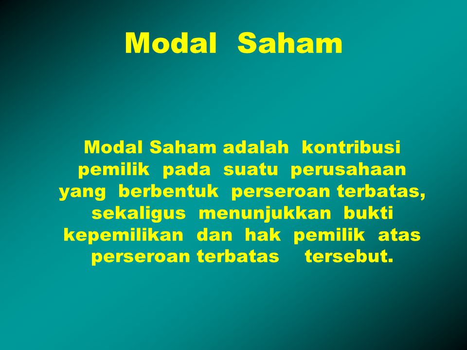 Modal Saham