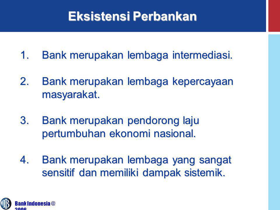 Eksistensi Perbankan Bank merupakan lembaga intermediasi.