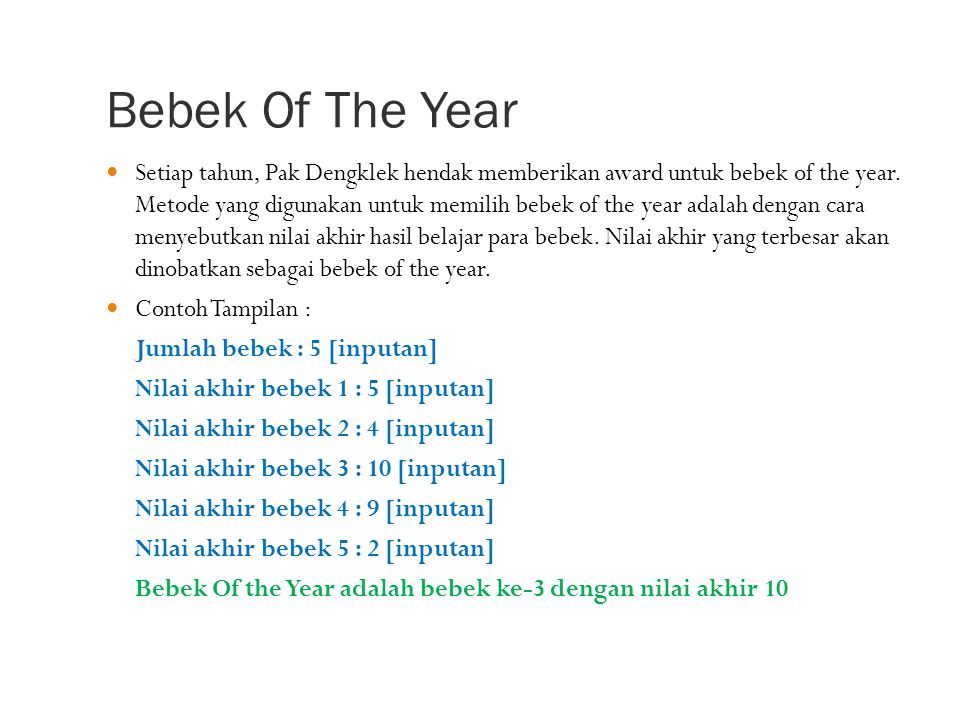 Bebek Of The Year