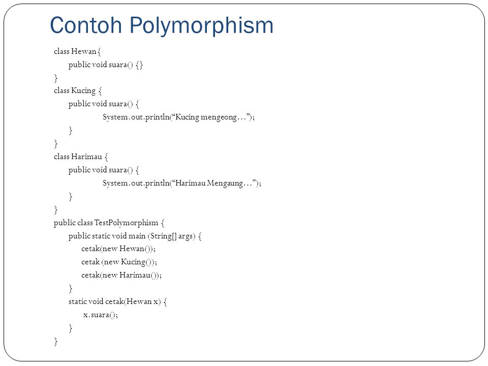 Contoh Polymorphism