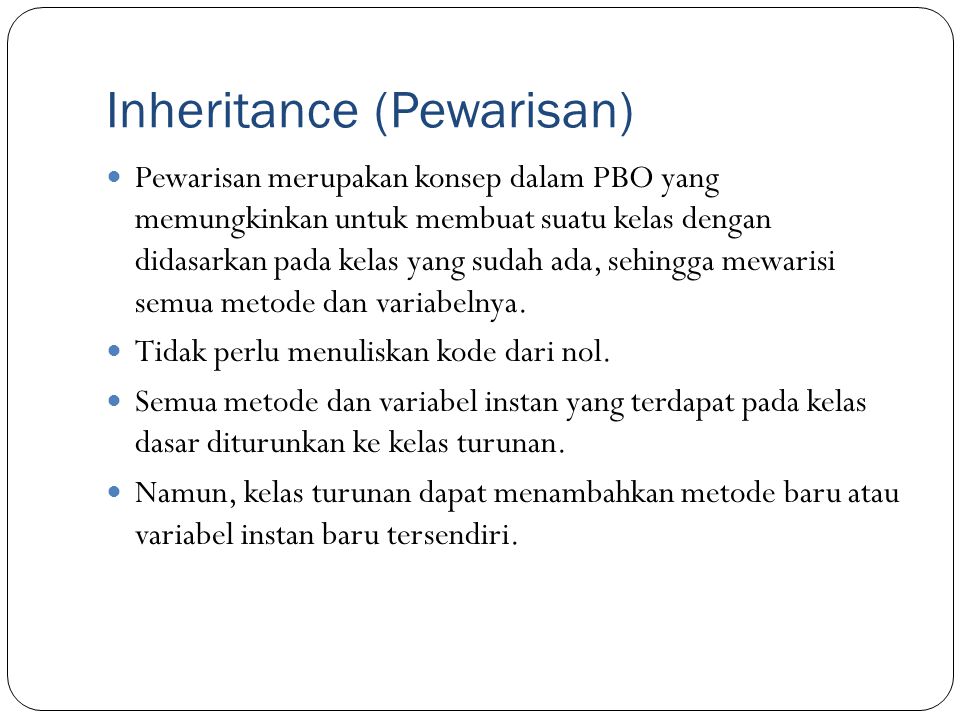 Inheritance (Pewarisan)