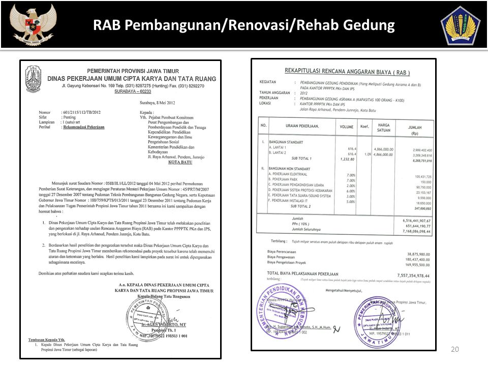 RAB Pembangunan/Renovasi/Rehab Gedung