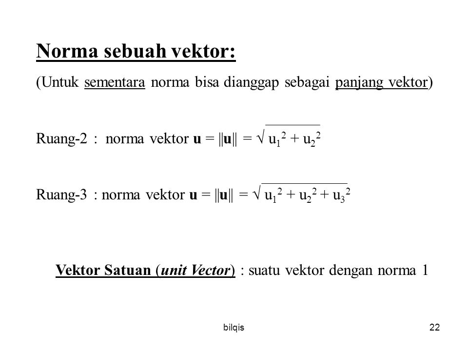 Contoh soal norma suatu vektor