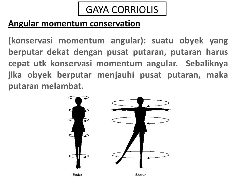 GAYA CORRIOLIS Angular momentum conservation