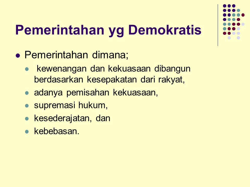 Pemerintahan yg Demokratis
