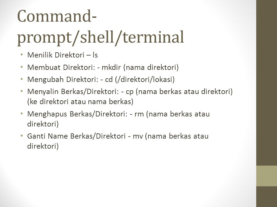 Command-prompt/shell/terminal