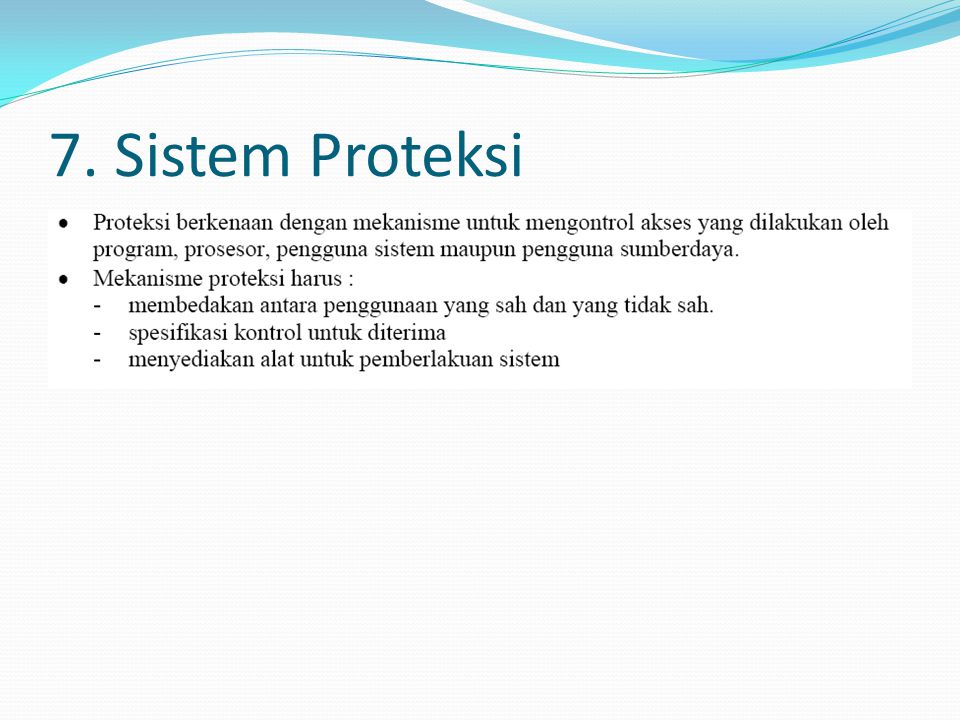 7. Sistem Proteksi