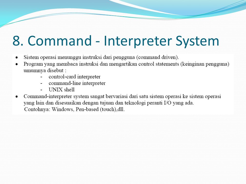 8. Command - Interpreter System