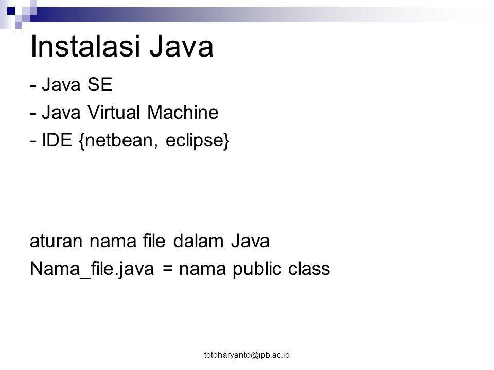 Instalasi Java - Java SE - Java Virtual Machine