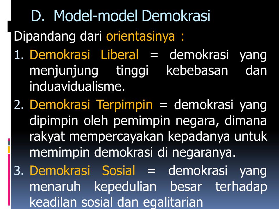 Model-model Demokrasi