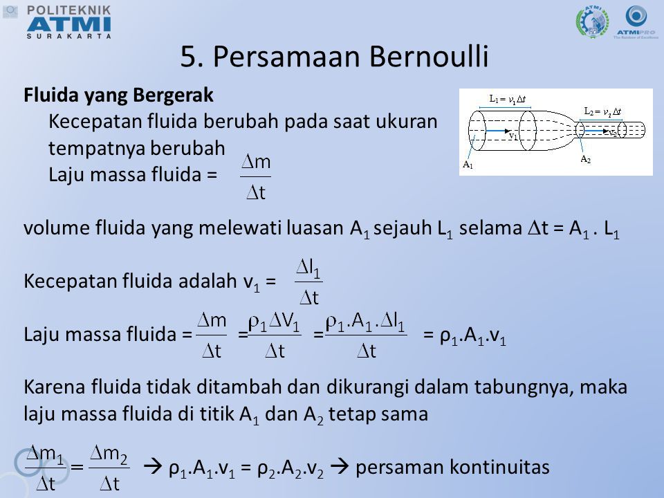 5. Persamaan Bernoulli