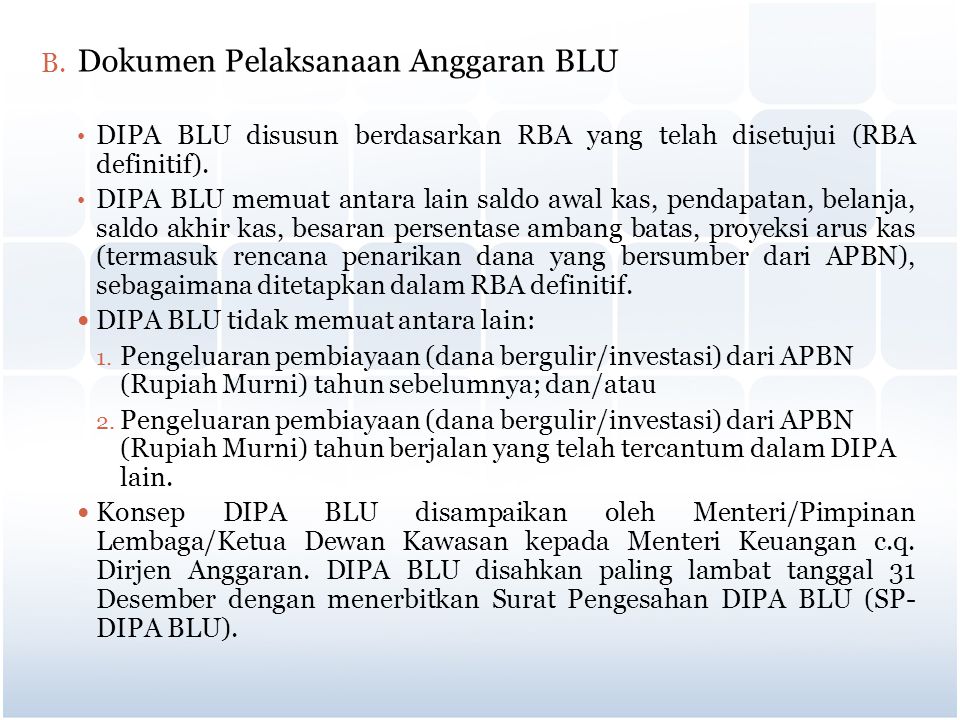 Dokumen Pelaksanaan Anggaran BLU