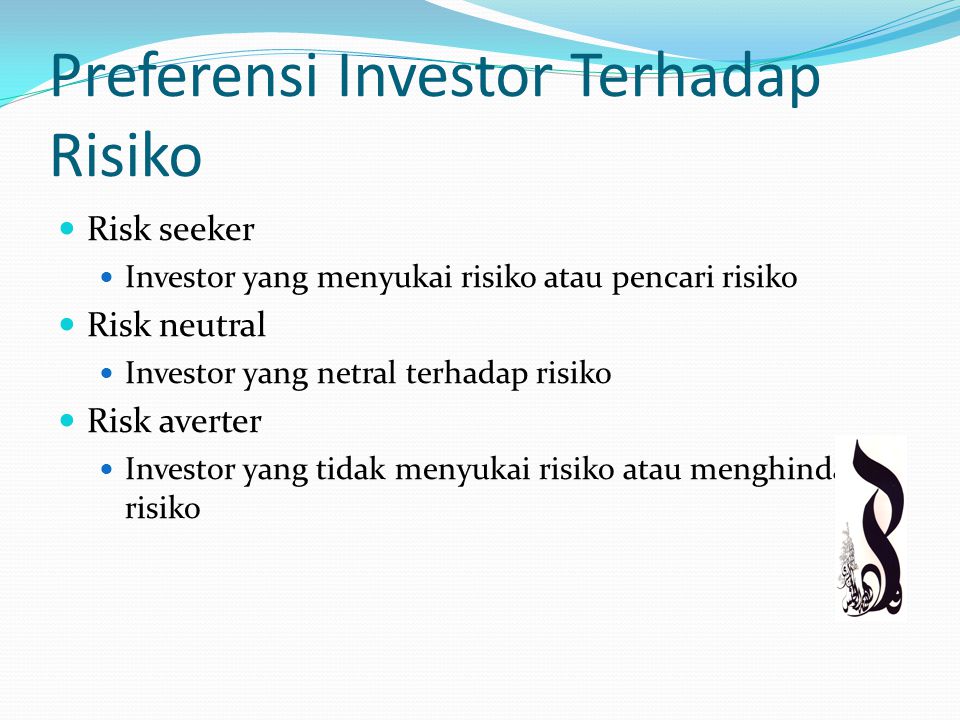 Preferensi Investor Terhadap Risiko