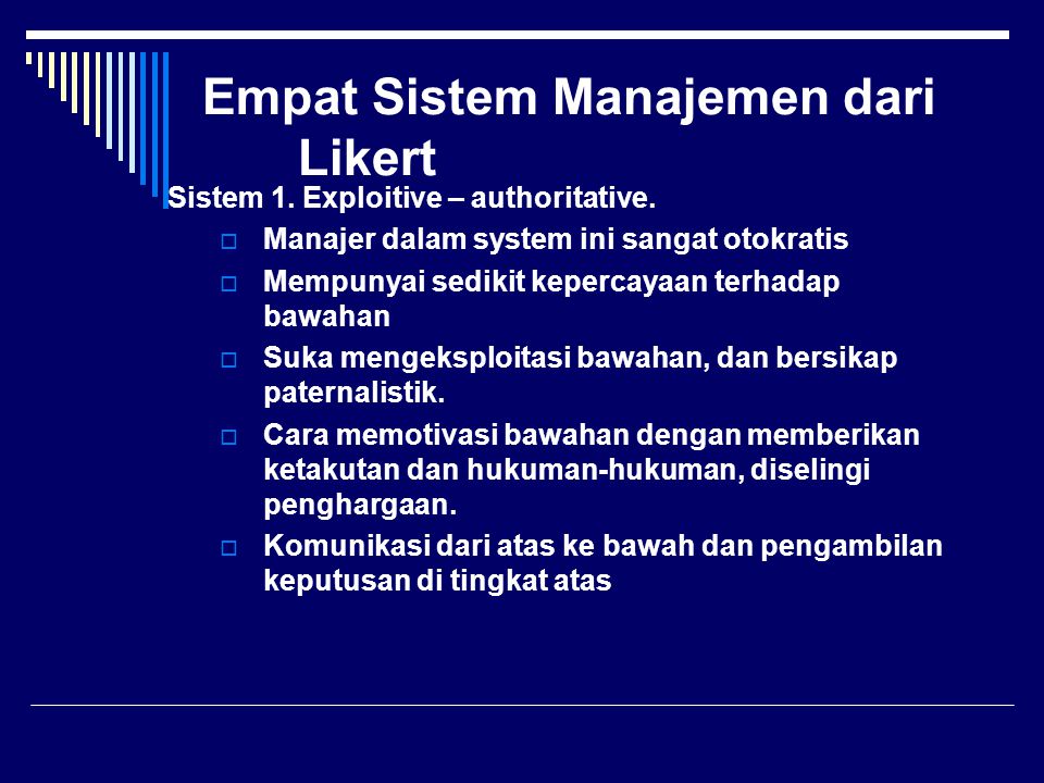 Empat Sistem Manajemen dari Likert