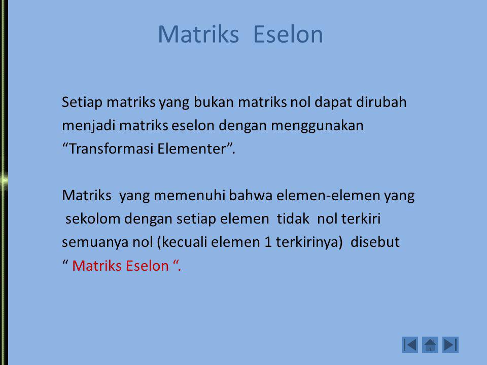 Matriks Eselon