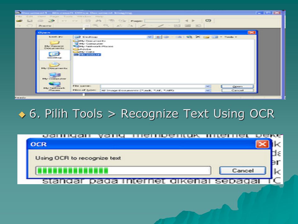 6. Pilih Tools > Recognize Text Using OCR