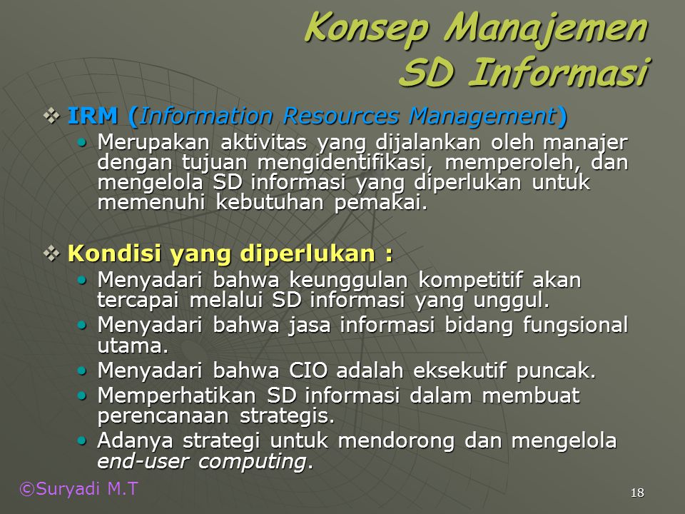 Konsep Manajemen SD Informasi