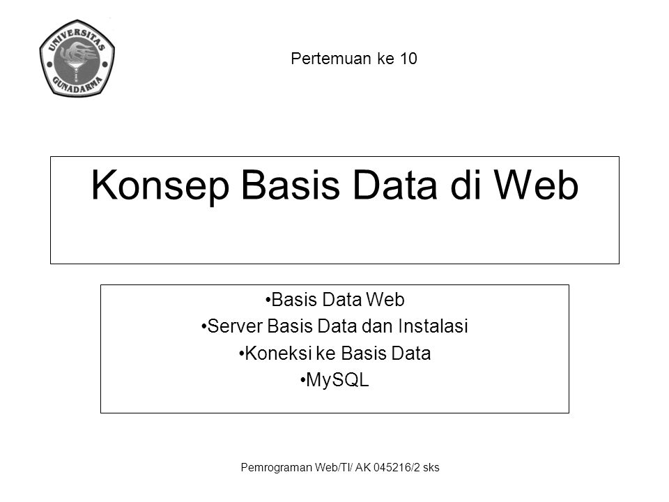 Konsep Basis Data di Web