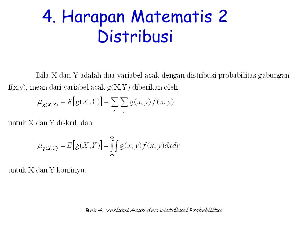 4. Harapan Matematis 2 Distribusi