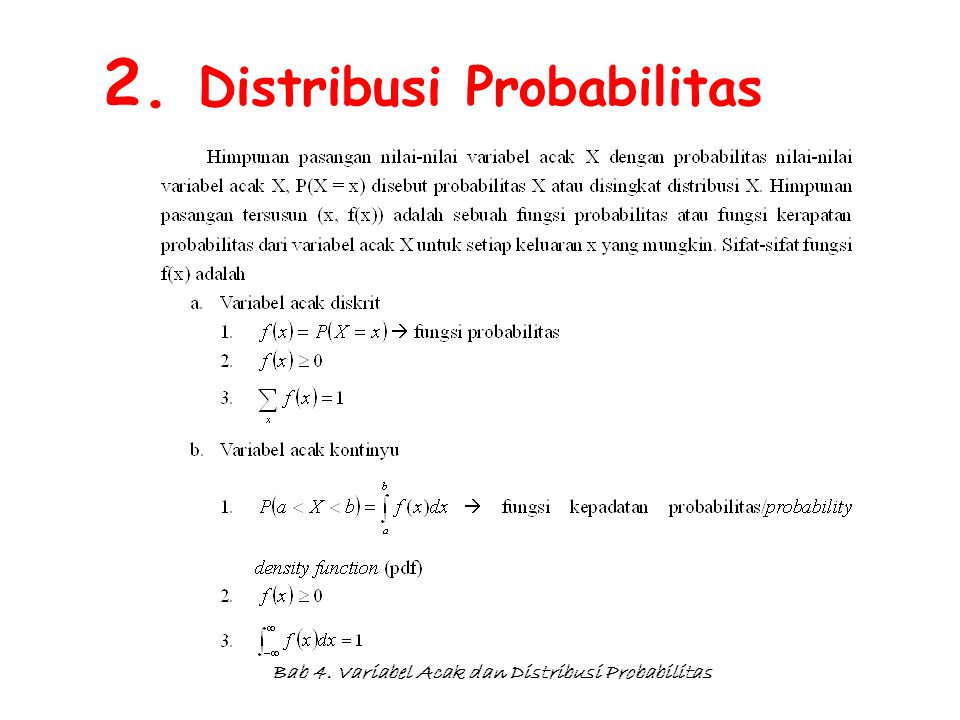 2. Distribusi Probabilitas