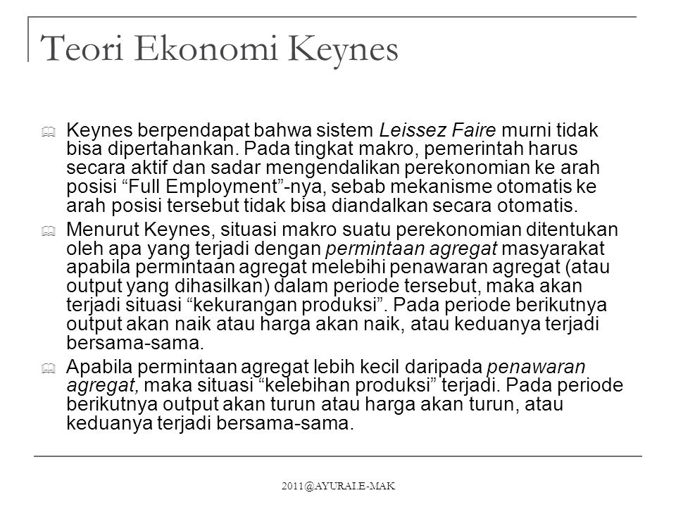 Teori Ekonomi Keynes