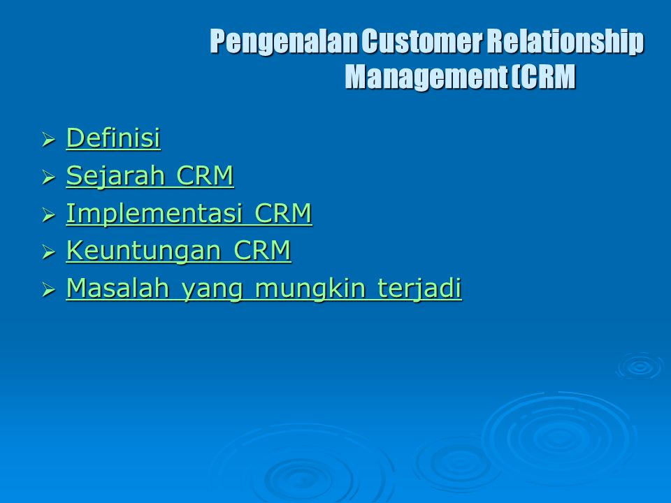 Pengenalan Customer Relationship Management (CRM