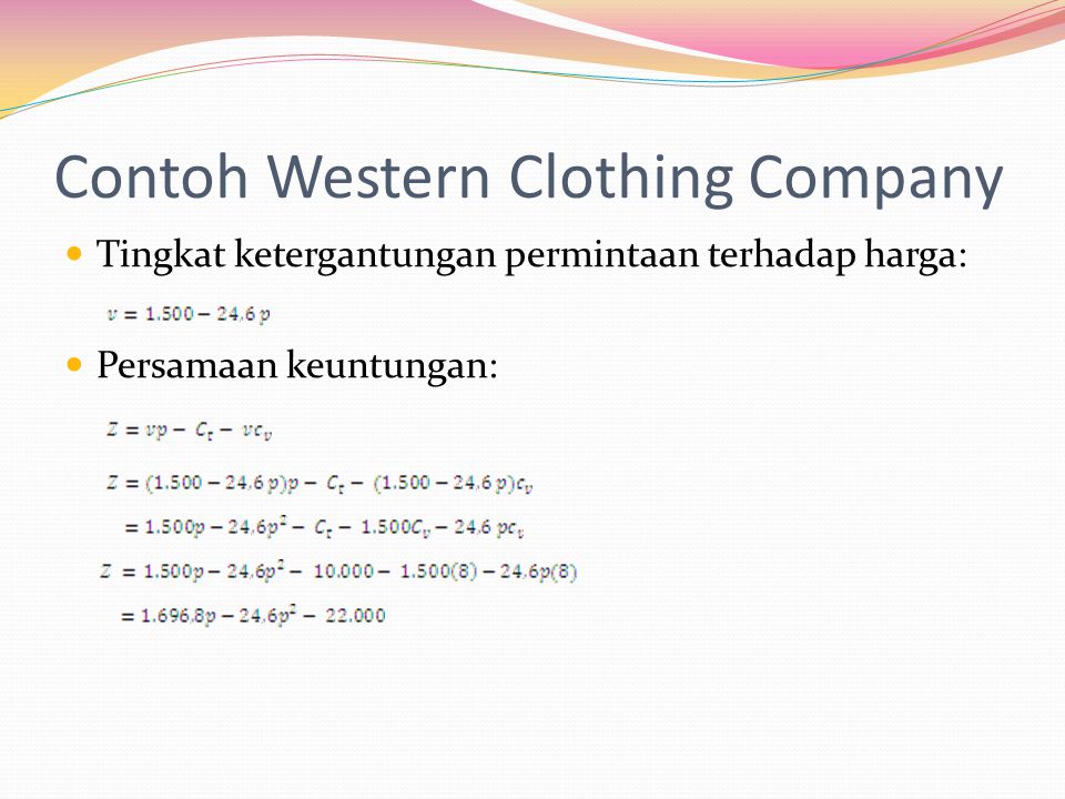 Contoh Western Clothing Company