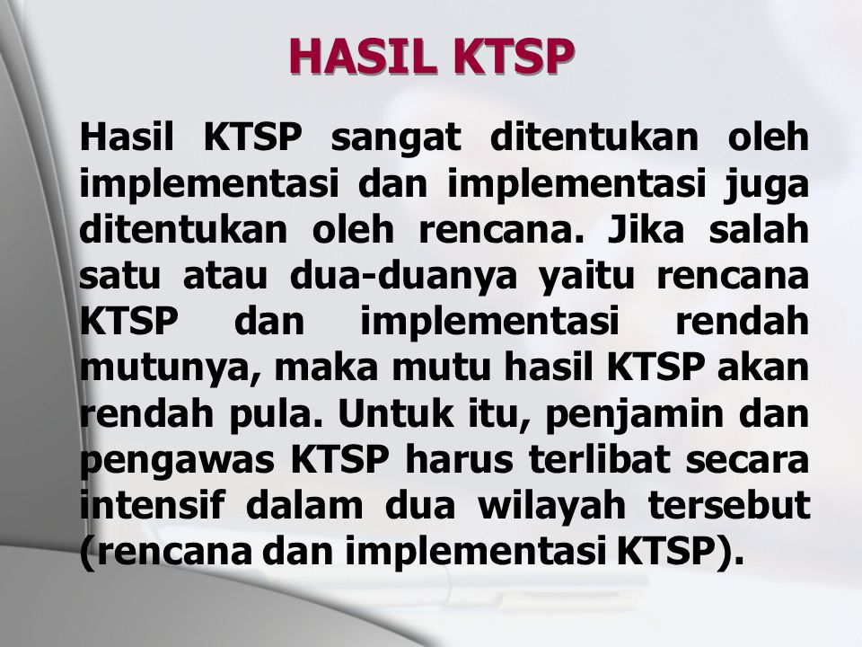 HASIL KTSP