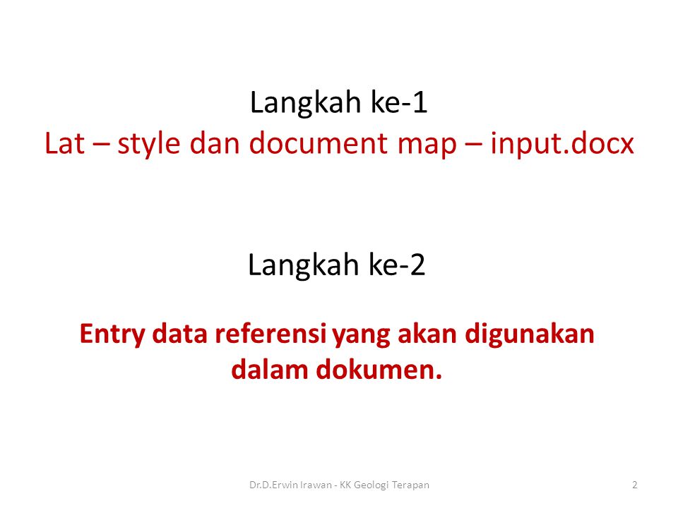 Langkah ke-1 Lat – style dan document map – input.docx