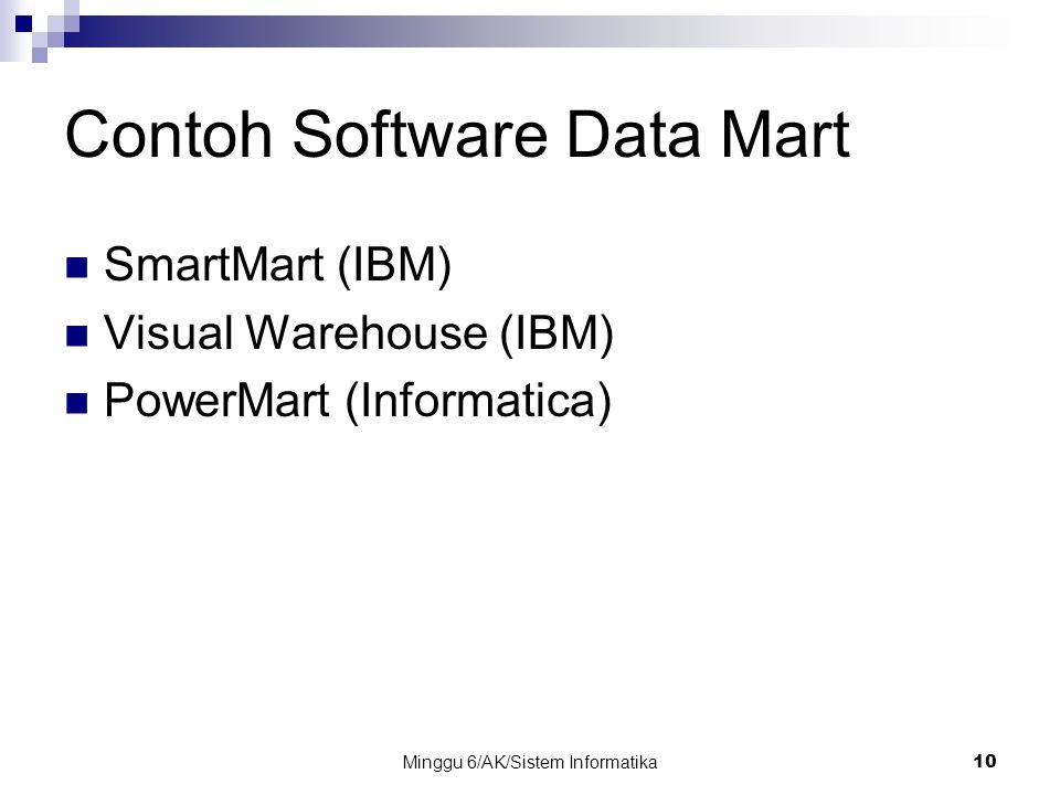 Contoh Software Data Mart