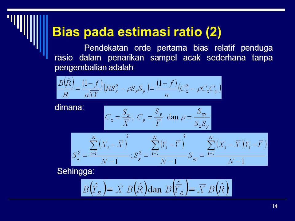 Bias pada estimasi ratio (2)